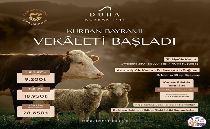 DUHA Kurban 1447 Vekâlet Başvuruları Başladı: Güven ve Şeffaflıkla Paylaşım Zamanı